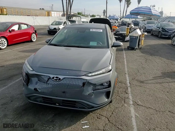 2020 Hyundai Kona Electric Ultimate with VIN KM8K53AGXLU061307, listed as a Copart auction lot 86169544 with 46,771 mi miles and Salvage Title. Bid and sale history available at carsss.com. Image 12.