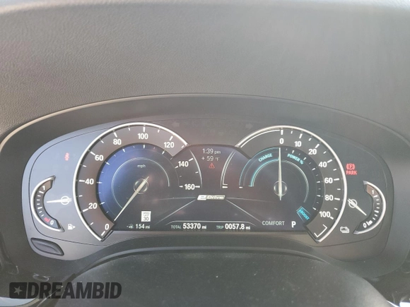 2019 BMW 5 Series 530e xDrive with VIN WBAJB1C5XKB377094, listed as a Copart auction lot 49153035 with 53,370 mi miles and Clean title. Bid and sale history available at DreamBid. Image 9.