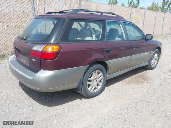 2000 Subaru Legacy Wagon Outback w/RB Equip with VIN 4S3BH6659Y6663406, listed as a IAAI auction lot 42095144 with 270,836 mi miles. Bid and sale history available at carsss.com. Image 4.