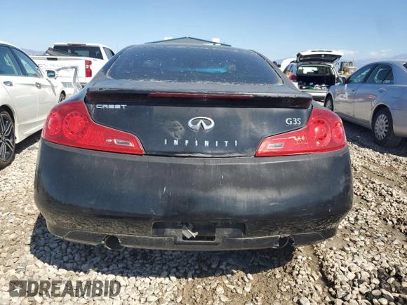 2006 Infiniti G35 Coupe with VIN JNKCV54EX6M700920, listed as a Copart auction lot 81636804 with 120,109 mi miles and Salvage Title. Bid and sale history available at carsss.com. Image 6.