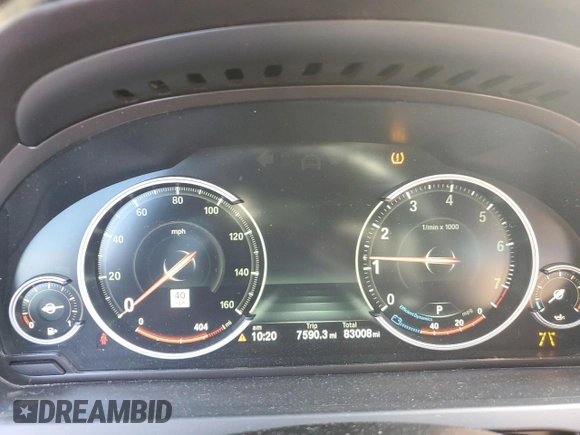 2015 BMW 7 Series 740Li xDrive with VIN WBAYF4C58FGS99427, listed as a Copart auction lot 84991474 with 83,008 mi miles and Salvage Title. Bid and sale history available at carsss.com. Image 9.