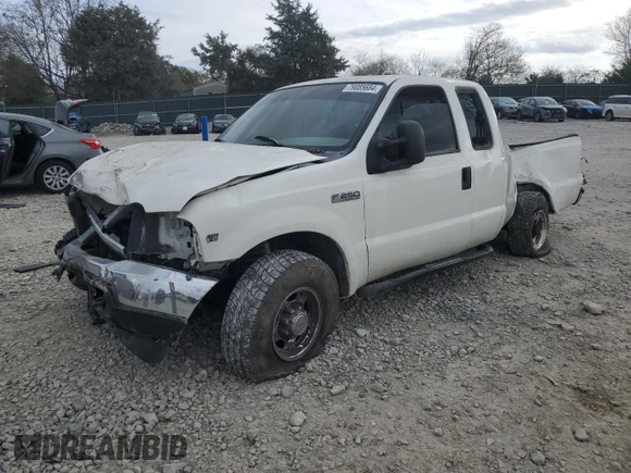 2002 Ford F-250 XL with VIN 1FTNX20L42EB96327, listed as a Copart auction lot 79085684 with 294,625 mi miles and Salvage title. Bid and sale history available at DreamBid. Image 1.