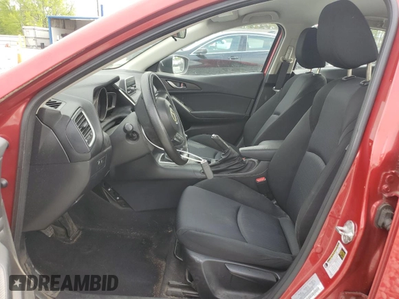 2015 Mazda 3 i SV with VIN JM1BM1T76F1232259, listed as a Copart auction lot 52756435 with 106,336 mi miles and Salvage Title. Bid and sale history available at DreamBid. Image 7.