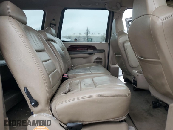 2004 Ford Excursion Limited z VIN 1FMNU42P24EA22324, wystawiony jako Copart lot #47445265 z przebiegiem 238 375 mil mil oraz Szkody całkowita. Historia ofert i sprzedaży dostępna na DreamBid. Obrazek 11.