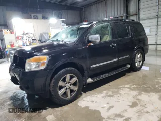 2012 Nissan Armada Platinum z VIN 5N1AA0NE9CN606034, wystawiony jako Copart lot #51753735 z przebiegiem 153 224 mil mil oraz Szkody całkowita. Historia ofert i sprzedaży dostępna na DreamBid. Obrazek 1.