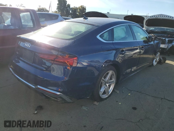 2022 Audi A5 Sportback S line Premium Plus with VIN WAUFACF53NA012637, listed as a Copart auction lot 37904984 with 10,227 mi miles. Bid and sale history available at carsss.com. Image 3.
