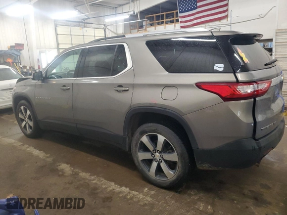2018 Chevrolet Traverse LT z VIN 1GNEVHKW9JJ124245, wystawiony jako Copart lot #57029805 z przebiegiem 157 694 mil mil oraz Szkoda całkowita • Salvage title. Historia ofert i sprzedaży dostępna na DreamBid. Obrazek 2.