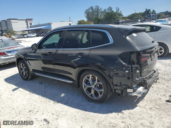 2024 BMW X3 xDrive30i with VIN 5UX53DP0XR9V96008, listed as a Copart auction lot 46661095 with 4,770 mi miles and Salvage Title. Bid and sale history available at carsss.com. Image 2.