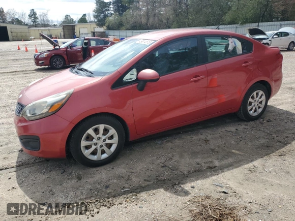 2013 Kia Rio LX with VIN KNADM4A36D6209894, listed as a Copart auction lot 49014515 with 155,920 mi miles and Salvage Title. Bid and sale history available at carsss.com. Image 1.