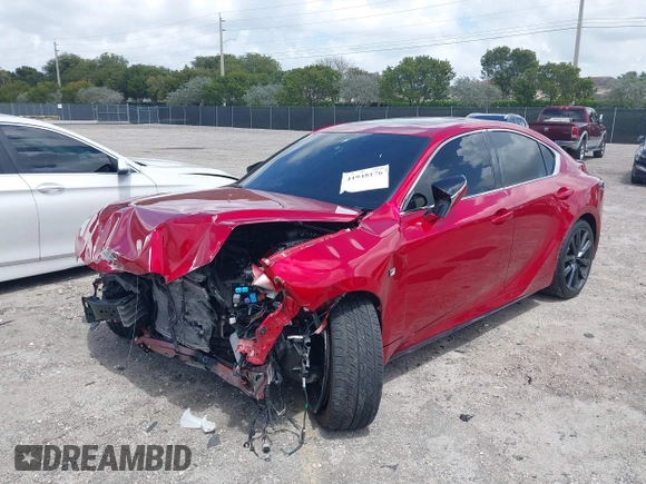 2022 Lexus IS 350 F Sport z VIN JTHGZ1B29N5049764, wystawiony jako IAAI lot #41948176 z przebiegiem 32 264 mil mil oraz . Historia ofert i sprzedaży dostępna na DreamBid. Obrazek 2.
