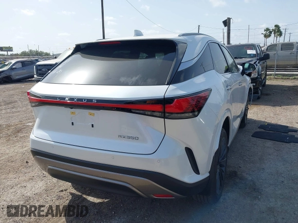 2024 Lexus RX 350 z VIN 2T2BAMBA8RC050498, wystawiony jako IAAI lot #41826928 z przebiegiem 1822 mil mil oraz . Historia ofert i sprzedaży dostępna na DreamBid. Obrazek 4.