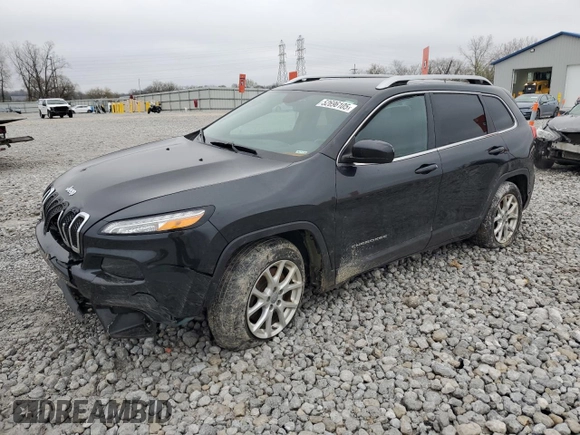 2015 Jeep Cherokee Latitude with VIN 1C4PJLCB9FW706934, listed as a Copart auction lot 52696105 with 125,205 mi miles and Salvage Title. Bid and sale history available at DreamBid. Image 1.
