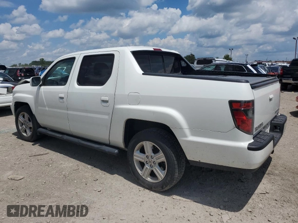 2012 Honda Ridgeline RTL with VIN 5FPYK1F56CB002709, listed as a Copart auction lot 62642495 with 116,416 mi miles and Salvage title. Bid and sale history available at DreamBid. Image 2.