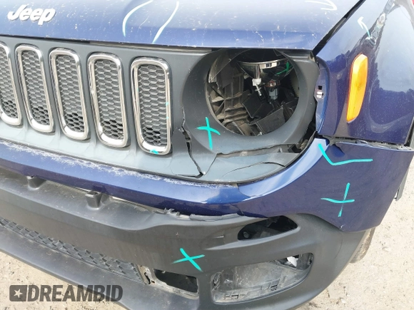 2016 Jeep Renegade Sport with VIN ZACCJAAT0GPD41914, listed as a IAAI auction lot 41463960 with 152,655 mi miles and . Bid and sale history available at DreamBid. Image 6.