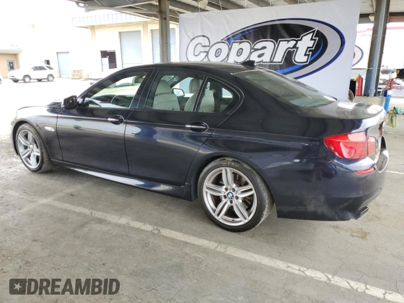 2013 BMW 5 Series 550i with VIN WBAFR9C52DDX80316, listed as a Copart auction lot 53540725 with 122,896 mi miles and Salvage Title. Bid and sale history available at carsss.com. Image 2.