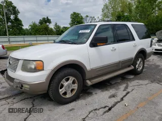 2004 Ford Expedition Eddie Bauer z VIN 1FMRU17W74LA68372, wystawiony jako Copart lot #56393515 z przebiegiem 220 044 mil mil oraz Szkoda całkowita • Salvage title. Historia ofert i sprzedaży dostępna na DreamBid. Obrazek 1.
