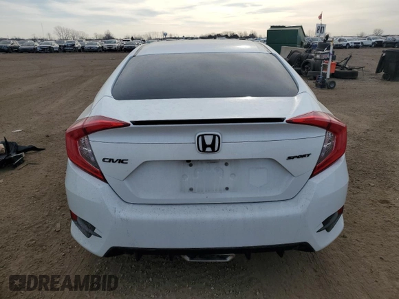 2021 Honda Civic Sport with VIN 2HGFC2F86MH543947, listed as a Copart auction lot 49189245 with Not Provided miles and Salvage Title. Bid and sale history available at DreamBid. Image 6.
