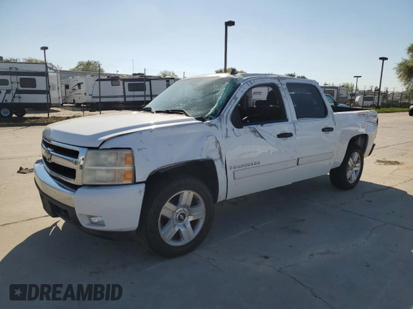 2007 Chevrolet Silverado 1500 LT w/1LT with VIN 3GCEC13037G551592, listed as a Copart auction lot 50569975 with 123,683 mi miles and Salvage Title. Bid and sale history available at carsss.com. Image 1.
