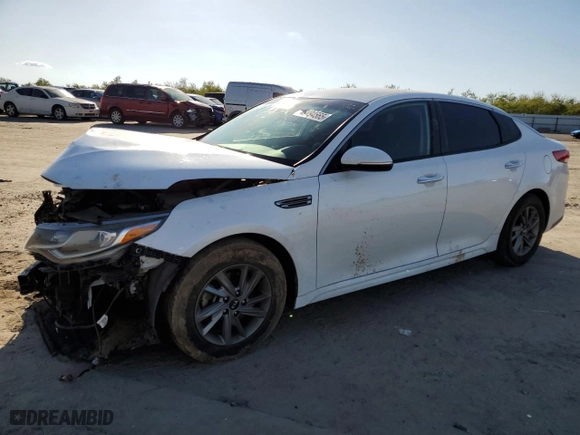2019 Kia Optima LX with VIN 5XXGT4L38KG281551, listed as a Copart auction lot 48494565 with 80,364 mi miles and Salvage Title. Bid and sale history available at carsss.com. Image 1.