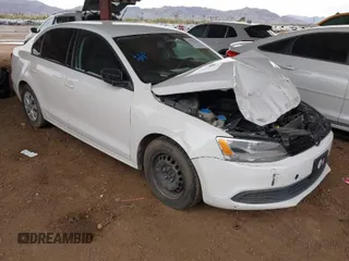 2014 Volkswagen Jetta Sedan S with VIN 3VW2K7AJ3EM379564, listed as a IAAI auction lot 41783393 with 109,931 mi miles. Bid and sale history available at carsss.com. Image 1.