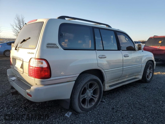 1999 Lexus LX 470 z VIN JT6HT00WXX0056382, wystawiony jako Copart lot #43045035 z przebiegiem 238 727 mil mil oraz Czysty tytuł • Clean title. Historia ofert i sprzedaży dostępna na DreamBid. Obrazek 3.