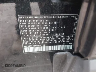 2023 Volkswagen Taos SE z VIN 3VVNX7B22PM330188, wystawiony jako IAAI lot #42219485 z przebiegiem 26 166 mil mil oraz . Historia ofert i sprzedaży dostępna na DreamBid. Obrazek 9.