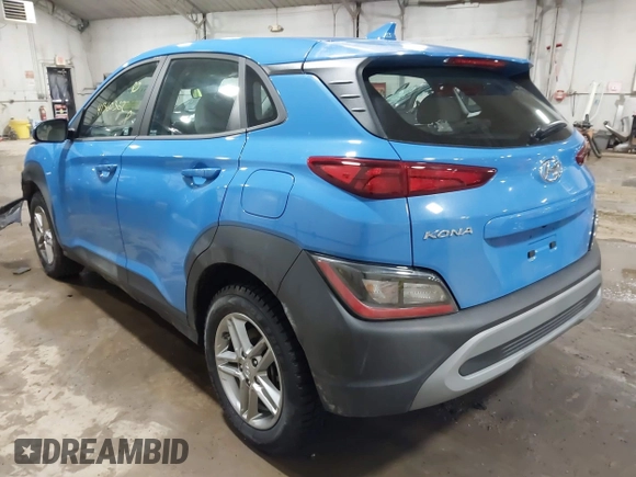 2022 Hyundai Kona SE with VIN KM8K2CAB5NU773515, listed as a IAAI auction lot 41360362 with 14,709 mi miles. Bid and sale history available at carsss.com. Image 3.