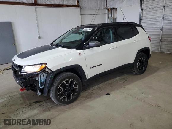 2019 Jeep Compass Trailhawk with VIN 3C4NJDDB2KT739530, listed as a Copart auction lot 55241795 with 80,541 mi miles and Salvage title. Bid and sale history available at DreamBid. Image 1.
