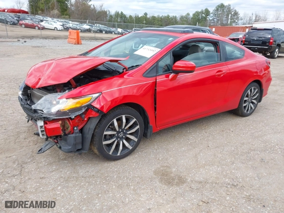 2015 Honda Civic Coupe EX-L with VIN 2HGFG3B09FH519218, listed as a IAAI auction lot 41732492 with 41,448 mi miles. Bid and sale history available at carsss.com. Image 18.
