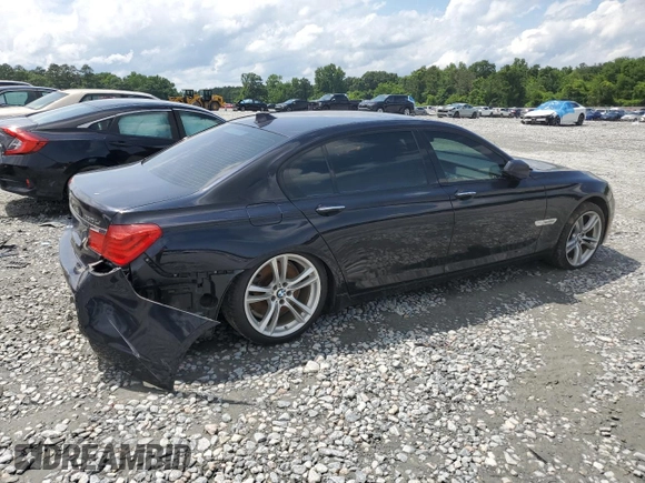 2011 BMW 7 Series 750Li with VIN WBAKB8C57BCY64924, listed as a Copart auction lot 58393765 with Not provided miles and Salvage title. Bid and sale history available at DreamBid. Image 3.