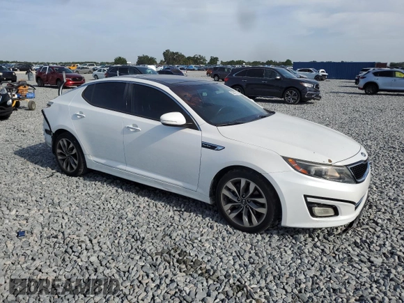 2015 Kia Optima SXL Turbo with VIN 5XXGR4A65FG427518, listed as a Copart auction lot 53642715 with 96,384 mi miles and Salvage Title. Bid and sale history available at DreamBid. Image 4.