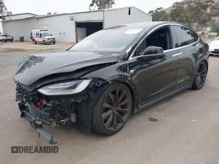 2020 Tesla Model X P90D with VIN 5YJXCDE4XLF296255, listed as a IAAI auction lot 42087953 with 45,411 mi miles. Bid and sale history available at carsss.com. Image 20.
