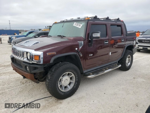 2006 Hummer H2 with VIN 5GRGN22U46H100753, listed as a Copart auction lot 76780194 with 172,106 mi miles and Salvage Title. Bid and sale history available at carsss.com. Image 1.