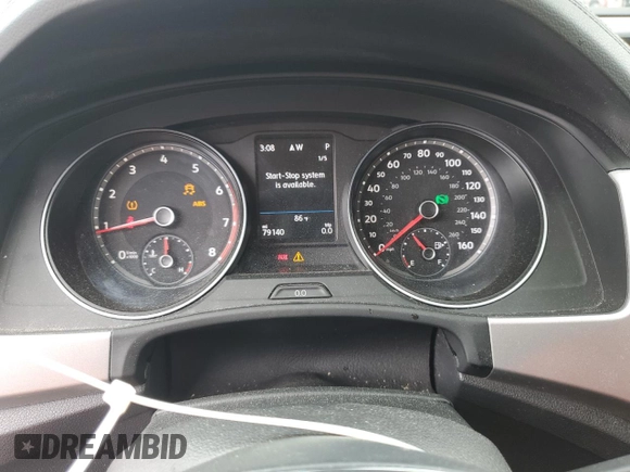 2019 Volkswagen Atlas SE with VIN 1V2DR2CA2KC582271, listed as a Copart auction lot 61592975 with 79,140 mi miles and Salvage title. Bid and sale history available at DreamBid. Image 9.