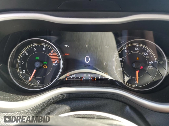 2018 Jeep Cherokee Limited with VIN 1C4PJMDX7JD607226, listed as a Copart auction lot 56944715 with 77,258 mi miles and Salvage title. Bid and sale history available at DreamBid. Image 9.
