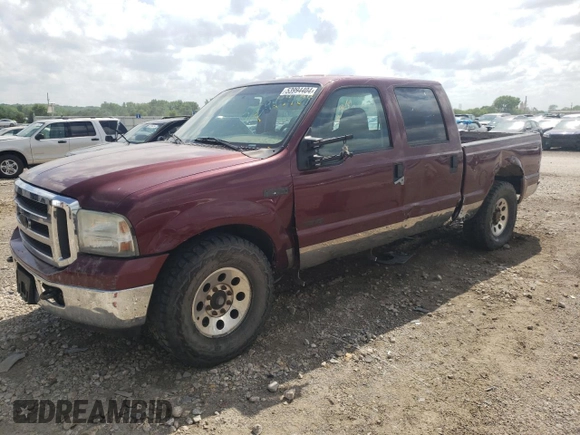 2005 Ford Super Duty F-250 XL with VIN 1FTSW20P75EC76377, listed as a Copart auction lot 53994404 with 288,077 mi miles and Salvage Title. Bid and sale history available at carsss.com. Image 1.