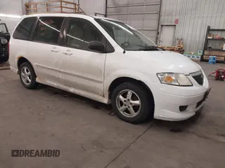 2003 Mazda MPV LX with VIN JM3LW28A930363655, listed as a IAAI auction lot 41668710 with 0 mi miles. Bid and sale history available at carsss.com. Image 1.