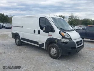2021 Ram ProMaster Cargo Van with VIN 3C6LRVAG7ME560209, listed as a IAAI auction lot 41329126 with 121,130 mi miles. Bid and sale history available at carsss.com. Image 1.