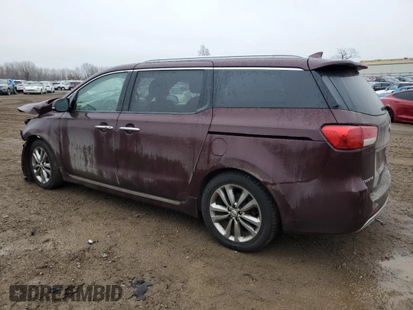 2018 Kia Sedona SX-L with VIN KNDME5C16J6375796, listed as a Copart auction lot 83982744 with 108,289 mi miles and Clean Title. Bid and sale history available at carsss.com. Image 2.