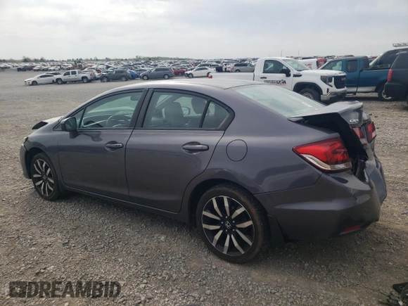 2014 Honda Civic EX-L with VIN 19XFB2F90EE079318, listed as a Copart auction lot 53682475 with 104,476 mi miles and Salvage Title. Bid and sale history available at DreamBid. Image 2.