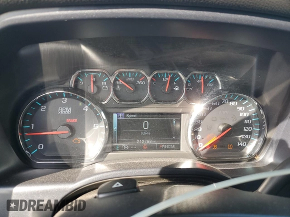 2015 Chevrolet Silverado 1500 LTZ with VIN 1GCUKSEC6FF197739, listed as a Copart auction lot 80463804 with 212,769 mi miles and Salvage Title. Bid and sale history available at carsss.com. Image 9.