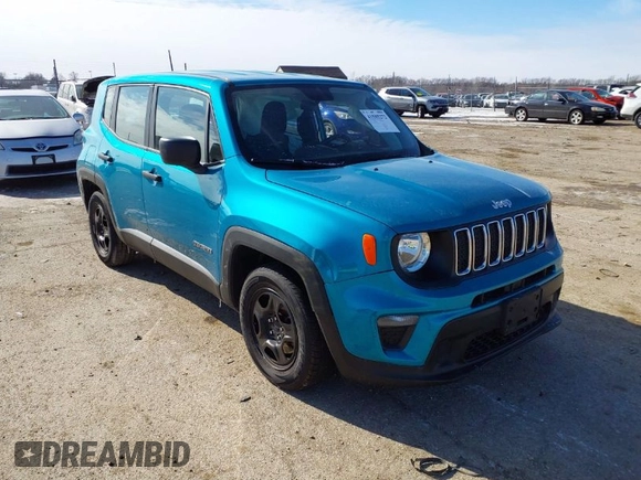 2020 Jeep Renegade Sport with VIN ZACNJAAB1LPL35899, listed as a IAAI auction lot 41585272 with 17,860 mi miles and . Bid and sale history available at carsss.com. Image 1.