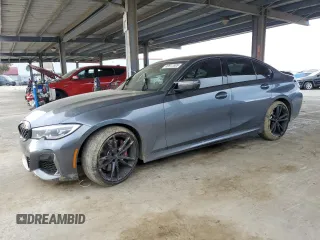 2021 BMW 3 Series M340i with VIN 3MW5U7J05M8C17621, listed as a Copart auction lot 49917805 with 0 mi miles and Salvage Title. Bid and sale history available at carsss.com. Image 1.