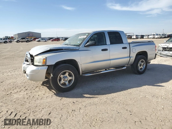 2007 Dodge Dakota SLT with VIN 1D7HE48N37S107379, listed as a Copart auction lot 78156304 with 129,092 mi miles and Salvage Title. Bid and sale history available at DreamBid. Image 1.