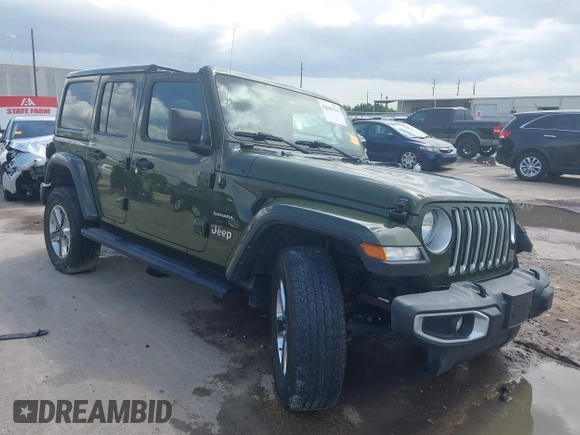 2022 Jeep Wrangler Unlimited Sahara Altitude with VIN 1C4HJXEG3NW194042, listed as a IAAI auction lot 42643314 with 32,091 mi miles and . Bid and sale history available at DreamBid. Image 1.
