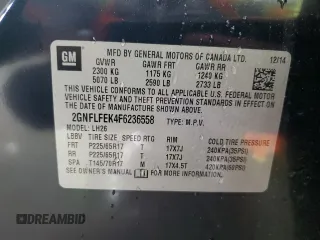 2015 Chevrolet Equinox LT with VIN 2GNFLFEK4F6236558, listed as a Copart auction lot 51317845 with 156,153 mi miles and Salvage Title. Bid and sale history available at carsss.com. Image 14.
