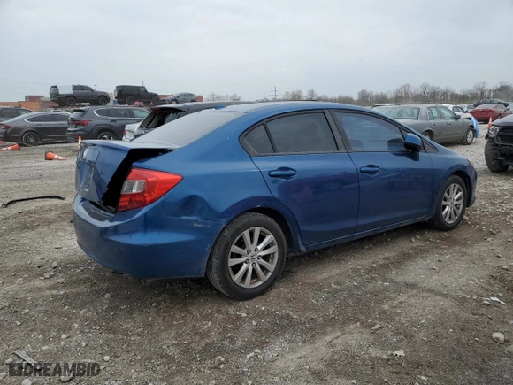 2012 Honda Civic Sdn EX-L with VIN 19XFB2F96CE365347, listed as a Copart auction lot 52829365 with 150,824 mi miles and Salvage Title. Bid and sale history available at carsss.com. Image 3.