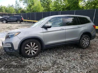 2019 Honda Pilot EX-L with VIN 5FNYF5H51KB041921, listed as a Copart auction lot 55774595 with 76,787 mi miles and Salvage title. Bid and sale history available at DreamBid. Image 1.