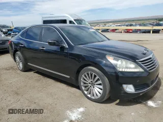 2015 Hyundai Equus Signature with VIN KMHGH4JH7FU098802, listed as a Copart auction lot 58010805 with 78,968 mi miles and Salvage title. Bid and sale history available at DreamBid. Image 4.