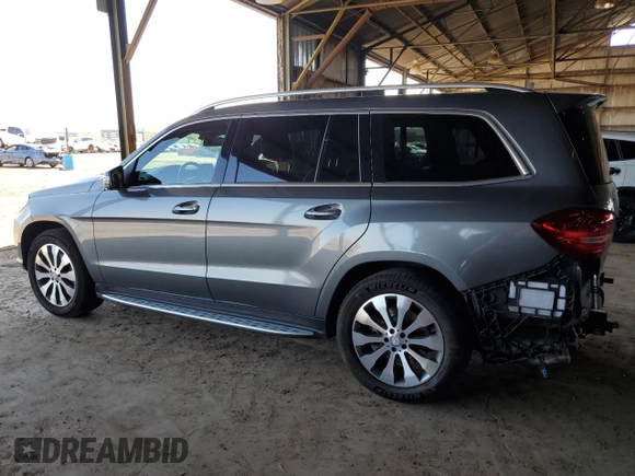 2017 Mercedes-Benz GLS 450 with VIN 4JGDF6EE8HA857966, listed as a Copart auction lot 48589635 with 82,496 mi miles and Salvage Title. Bid and sale history available at DreamBid. Image 2.